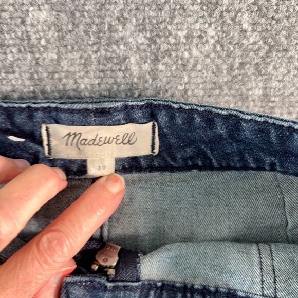 Madewell Denim Mini Skirt H2336 Size 30 (10) Cotton/Elastane Zip Front Pockets - Picture 4 of 7